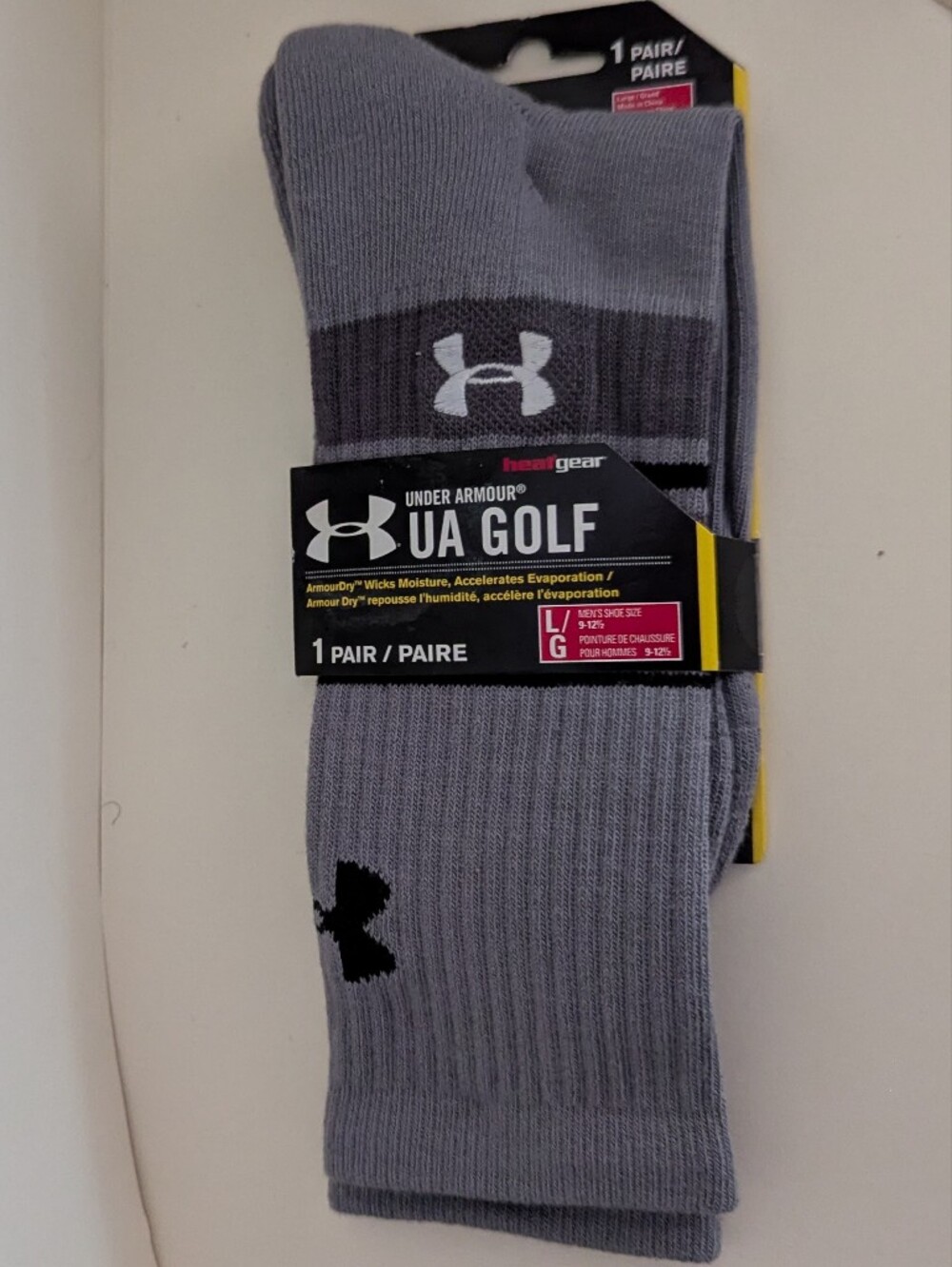 Under Armour UA Golf Armour Dry Socks 1 Pair Large